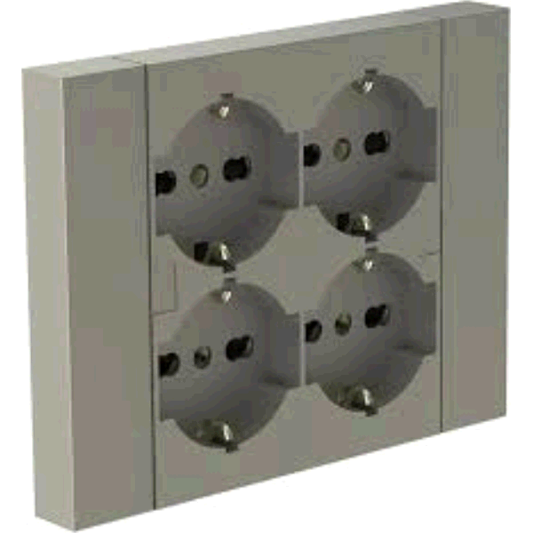 MULTIPRESA QUADRA INCASSO 4 PRESE TITANIO
