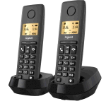 TELEFONO CORDLESS GIGASET PURE 120 DUO NERO