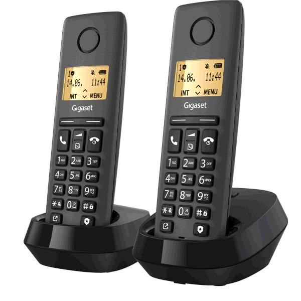 TELEFONO CORDLESS GIGASET PURE 120 DUO NERO