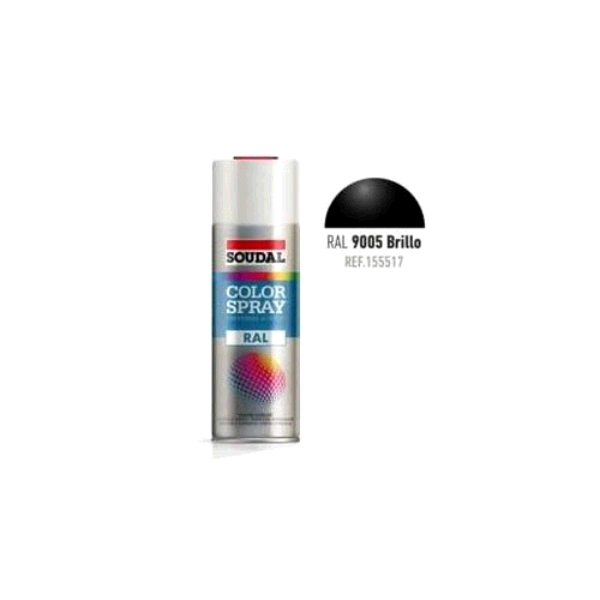 SPRAY SMALTO ACRILICO SOUDAL ML.400 NERO LUCIDO RAL 9005