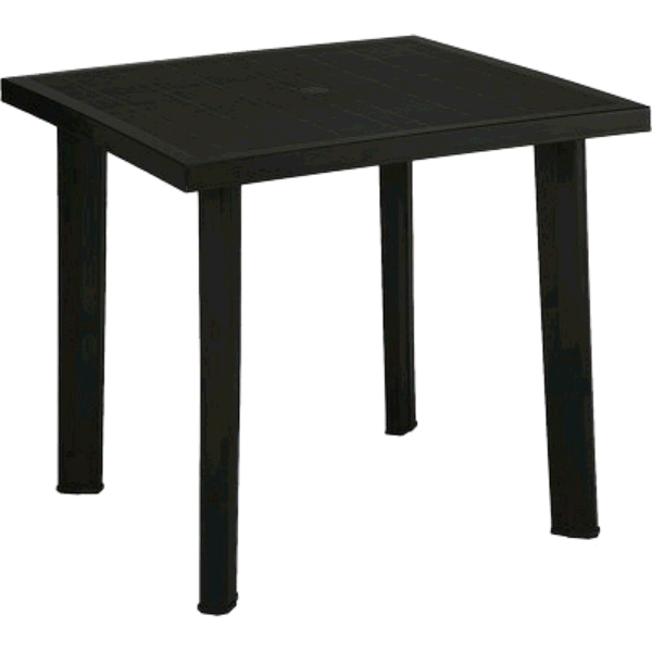 TAVOLO RESINA FIOCCO 80X75 ANTRACITE