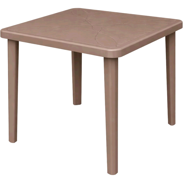 TAVOLO RESINA NETTUNO 80X80X72H TORTORA