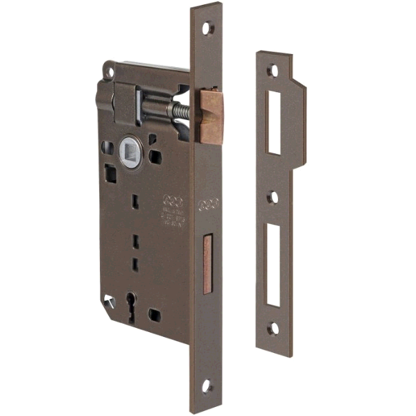 SERRATURA AGB 50 INT.70 BORDO QUADRO BRONZO