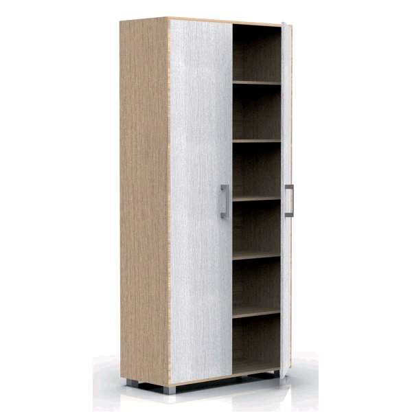 ARMADIO TUTTOPIANI 75x35xH170 BIANCO/ROVERE