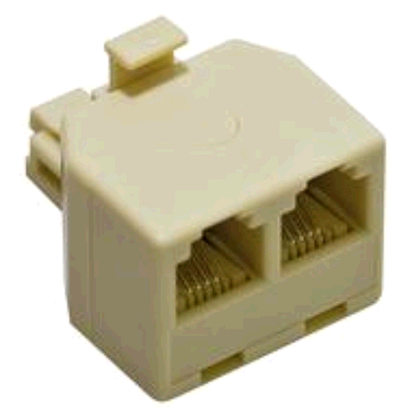 ADATTATORE SPINA TELEFONICA C/ DOPPIO PLUG